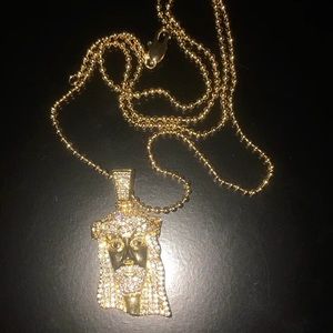 18k Gold Plated Jesus Pendant